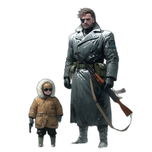 jacket, weapon, concept art, cyberpunk transparent PNG cut-out