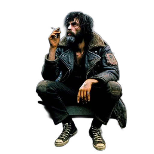 jacket, concept art, photorealistic, man transparent PNG cut-out