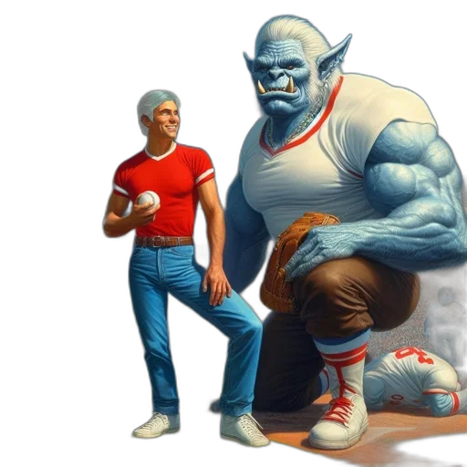 concept art, comic book art, fantasy art, 3d render transparent PNG cut-out