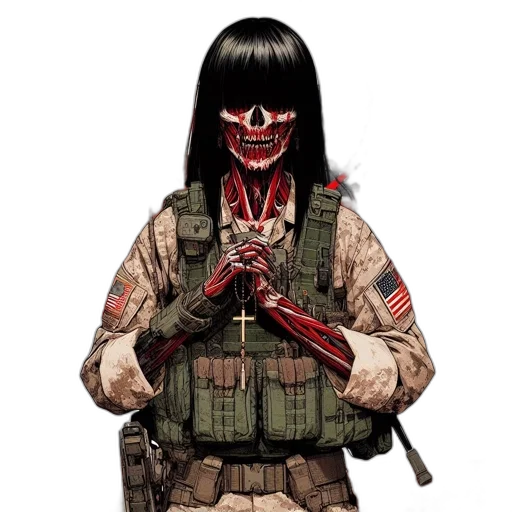 weapon, jacket, face, mask transparent PNG cut-out