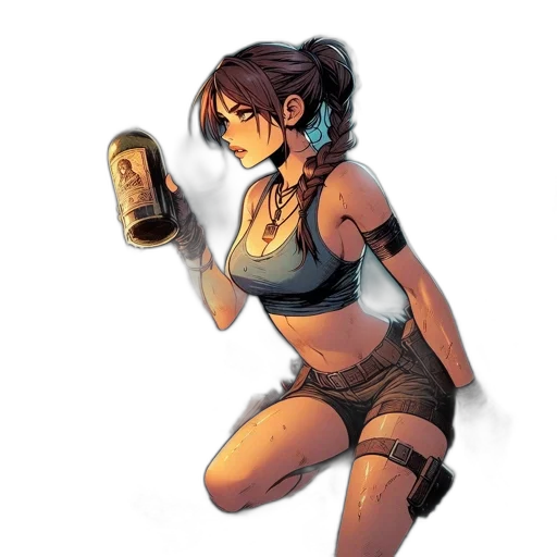 bottle, weapon, robot, concept art transparent PNG cut-out