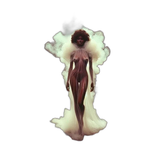 creature, hair, mask, dress transparent PNG cut-out