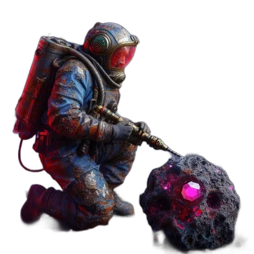 creature, robot, staff, weapon transparent PNG cut-out