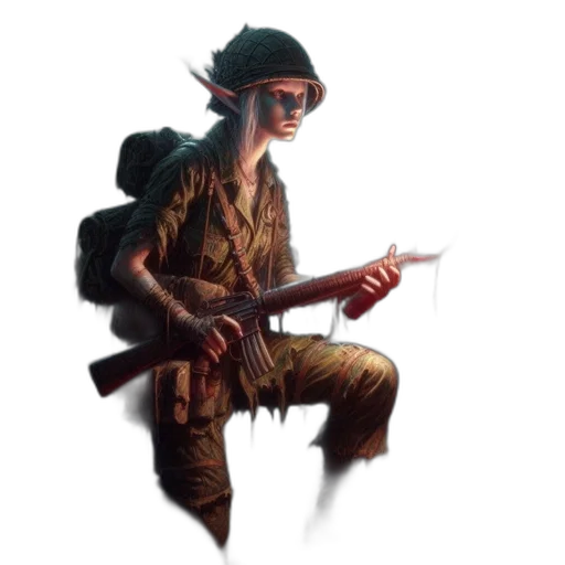 weapon, staff, jacket, sword transparent PNG cut-out