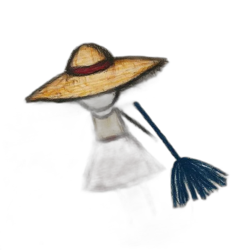 hat, staff, umbrella, mask transparent PNG cut-out