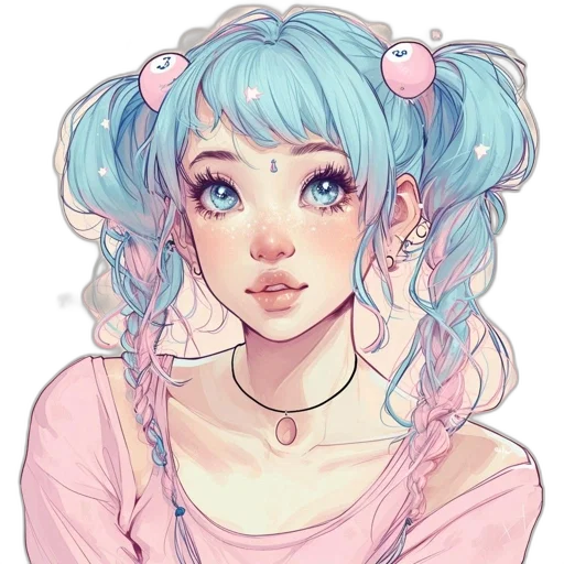 face, dress, anime, fantasy art transparent PNG cut-out