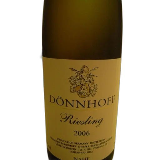 bottle, donnhoff, riesling, 2006 transparent PNG cut-out
