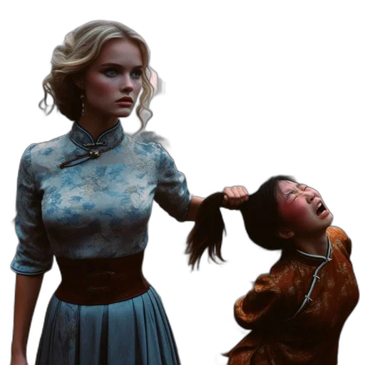 dress, hair, jacket, concept art transparent PNG cut-out