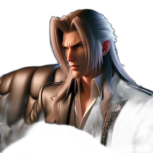 face, jacket, weapon, 3d render transparent PNG cut-out
