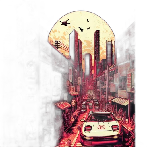 car, robot, concept art, comic book art transparent PNG cut-out