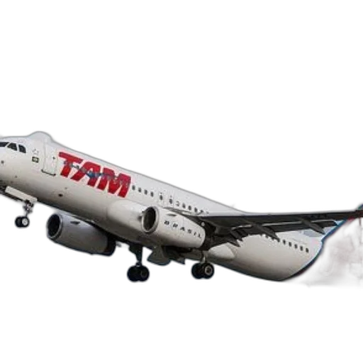 tam, brasil, airplane, captured transparent PNG cut-out