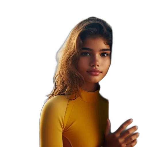 dress, face, jacket, hair transparent PNG cut-out