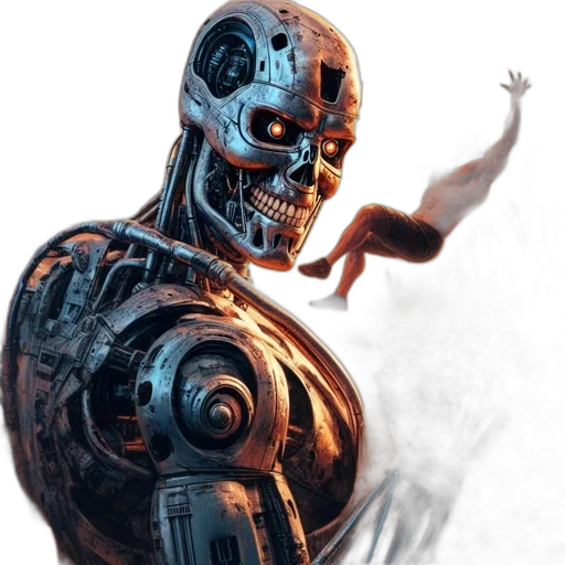 robot, concept art, comic book art, cyberpunk transparent PNG cut-out