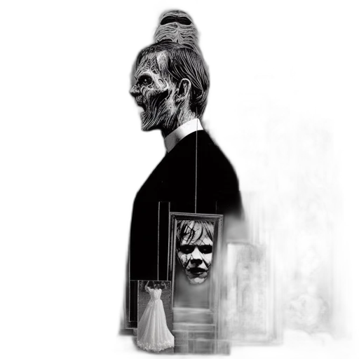 mask, face, jacket, creature transparent PNG cut-out