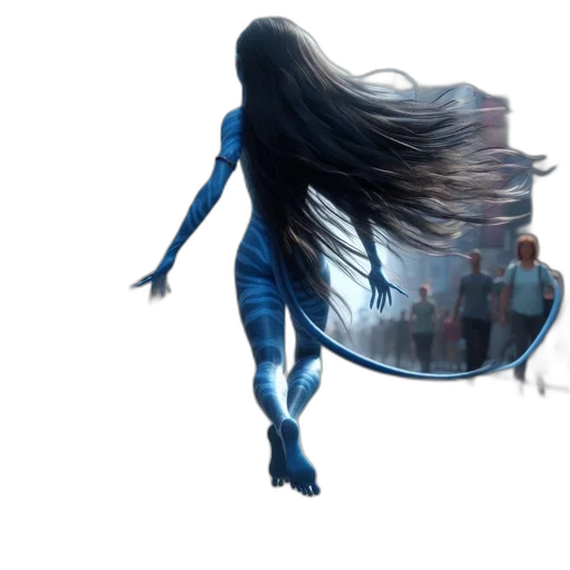 hair, creature, dress, mask transparent PNG cut-out