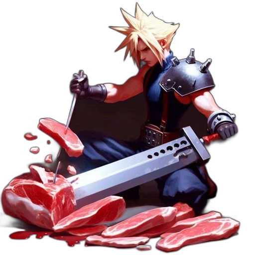 weapon, sword, food, pixel art transparent PNG cut-out
