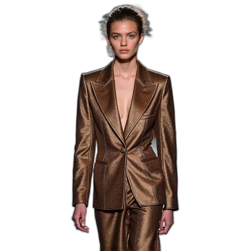 jacket, dress, earth tones, golden transparent PNG cut-out
