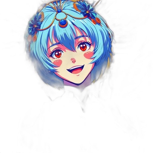 crown, face, flower, hat transparent PNG cut-out