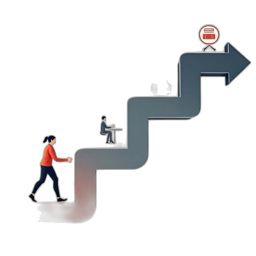 four, steps, success, concept transparent PNG cut-out