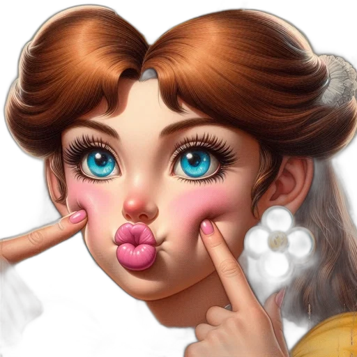 face, photorealistic, 3d render, concept art transparent PNG cut-out