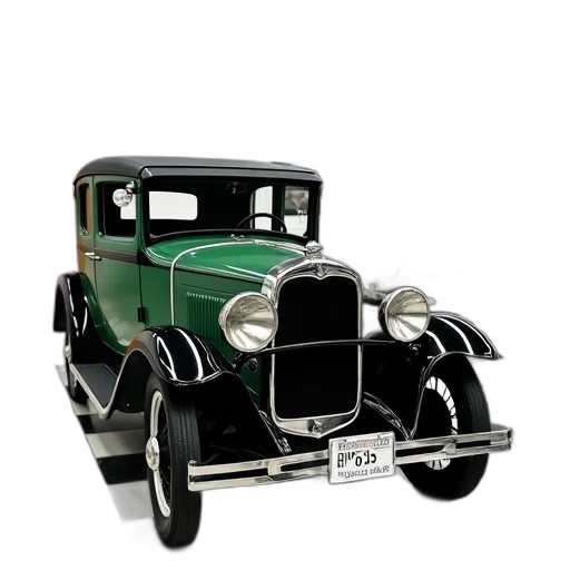 car, 3d render, vintage, displayed transparent PNG cut-out