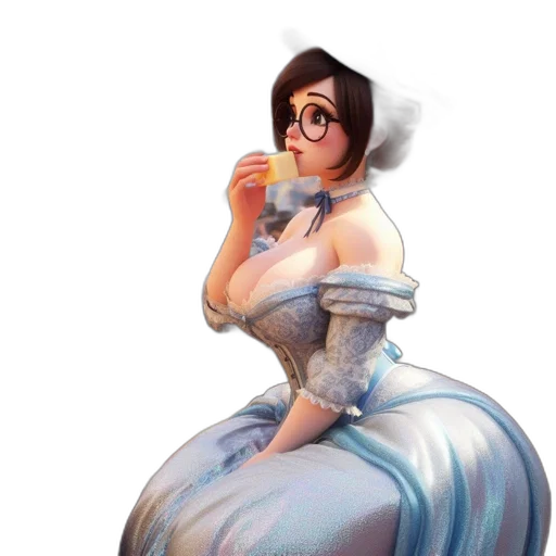 dress, concept art, fantasy art, 3d render transparent PNG cut-out
