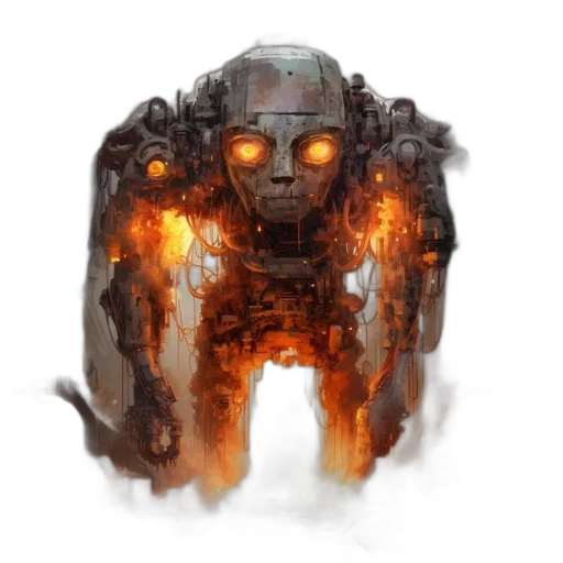 robot, face, mask, creature transparent PNG cut-out