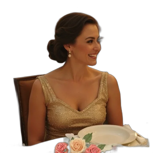 crown, dress, jewelry, face transparent PNG cut-out