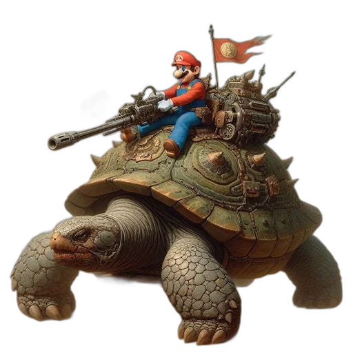 animal, weapon, concept art, 3d render transparent PNG cut-out