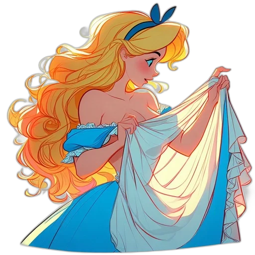 dress, crown, cartoon, fantasy art transparent PNG cut-out