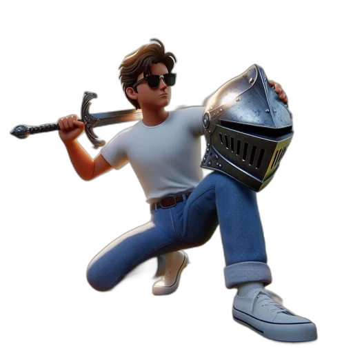 robot, weapon, staff, sword transparent PNG cut-out