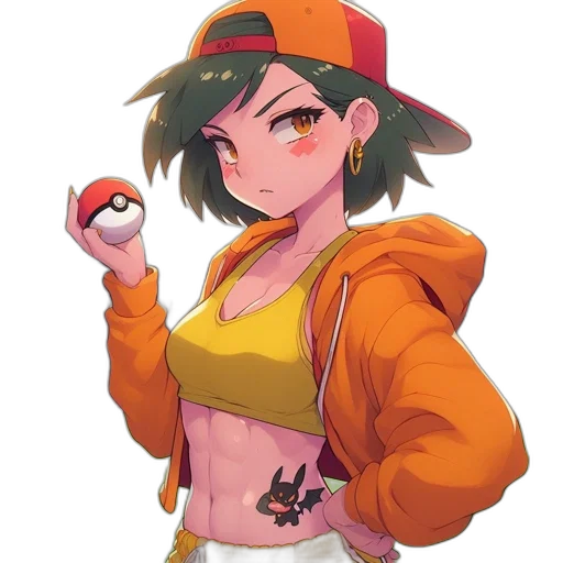 hat, jacket, staff, weapon transparent PNG cut-out