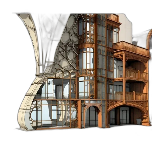 building, furniture, 3d render, concept art transparent PNG cut-out