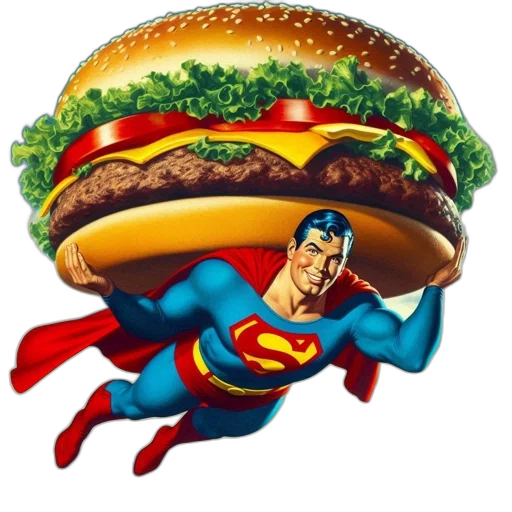 food, animal, comic book art, photorealistic transparent PNG cut-out