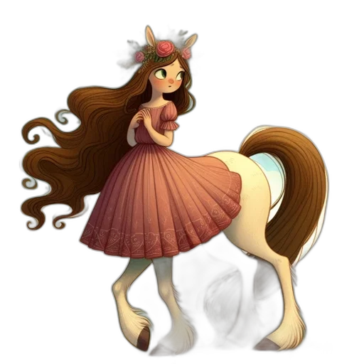 dress, hair, crown, fantasy art transparent PNG cut-out