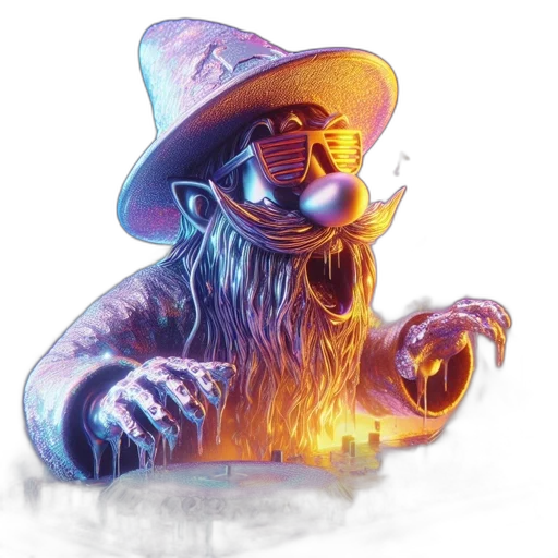 creature, hat, staff, concept art transparent PNG cut-out