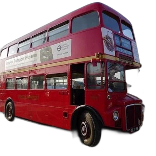 red, double-decker, bus, london transparent PNG cut-out