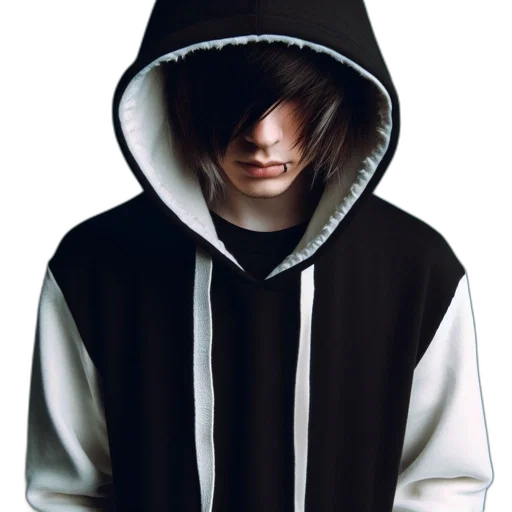 jacket, face, staff, hair transparent PNG cut-out