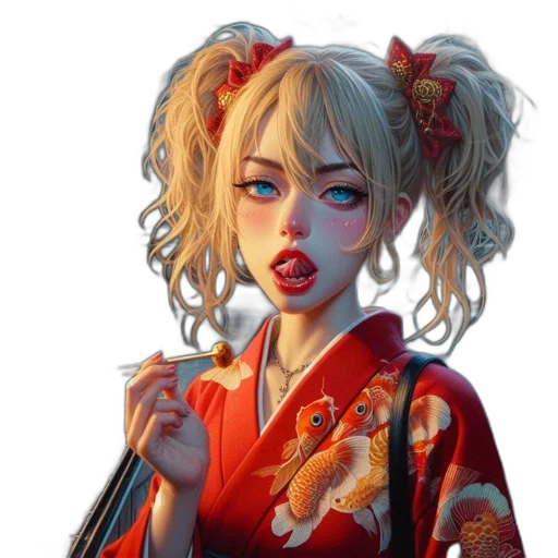 face, dress, staff, anime transparent PNG cut-out