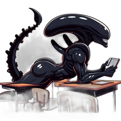 creature, robot, staff, concept art transparent PNG cut-out