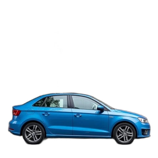 car, photorealistic, 3d render, blue transparent PNG cut-out