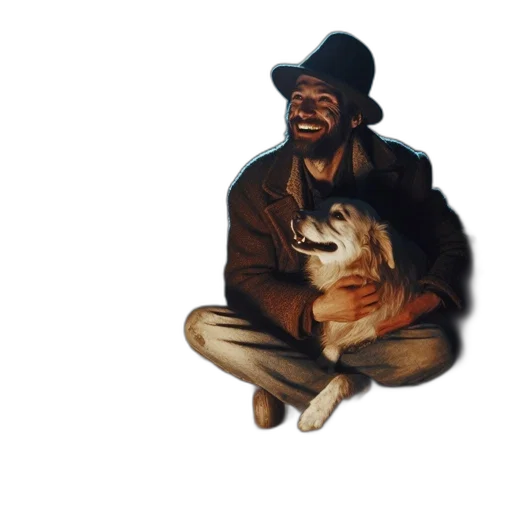 jacket, hat, animal, face transparent PNG cut-out