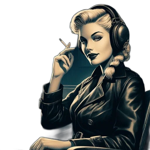 jacket, staff, comic book art, cartoon transparent PNG cut-out