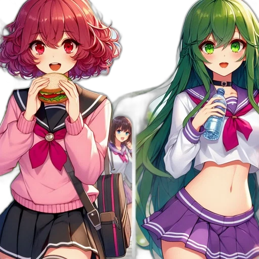 food, pixel art, anime, concept art transparent PNG cut-out