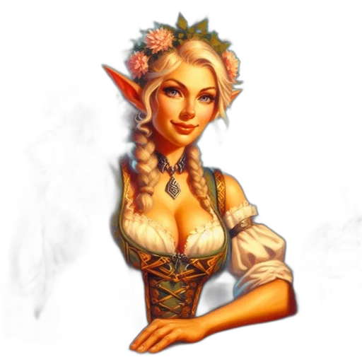 staff, dress, jewelry, fantasy art transparent PNG cut-out