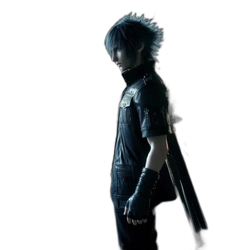 jacket, weapon, sword, hair transparent PNG cut-out