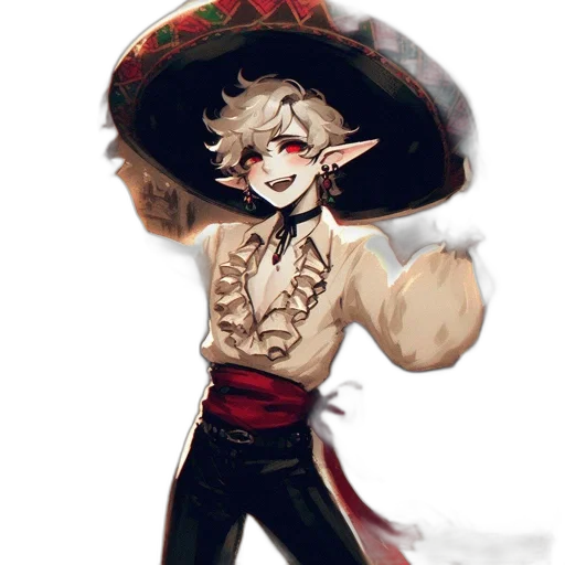 staff, hat, mask, fantasy art transparent PNG cut-out