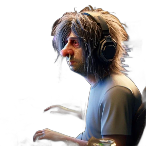 hair, mask, face, concept art transparent PNG cut-out