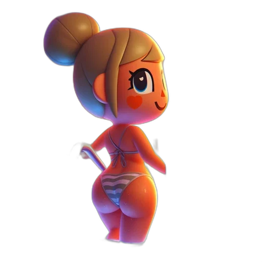 dress, robot, staff, 3d render transparent PNG cut-out
