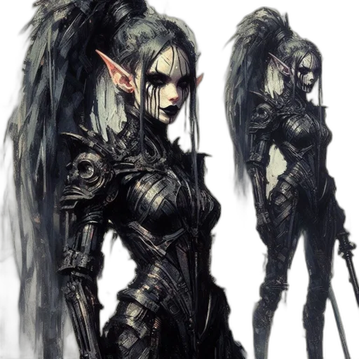 fantasy art, concept art, comic book art, pixel art transparent PNG cut-out